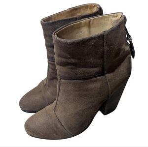 Rag & Bone Newbury Suede Ankle Boots Size 39 US 9 Distressed